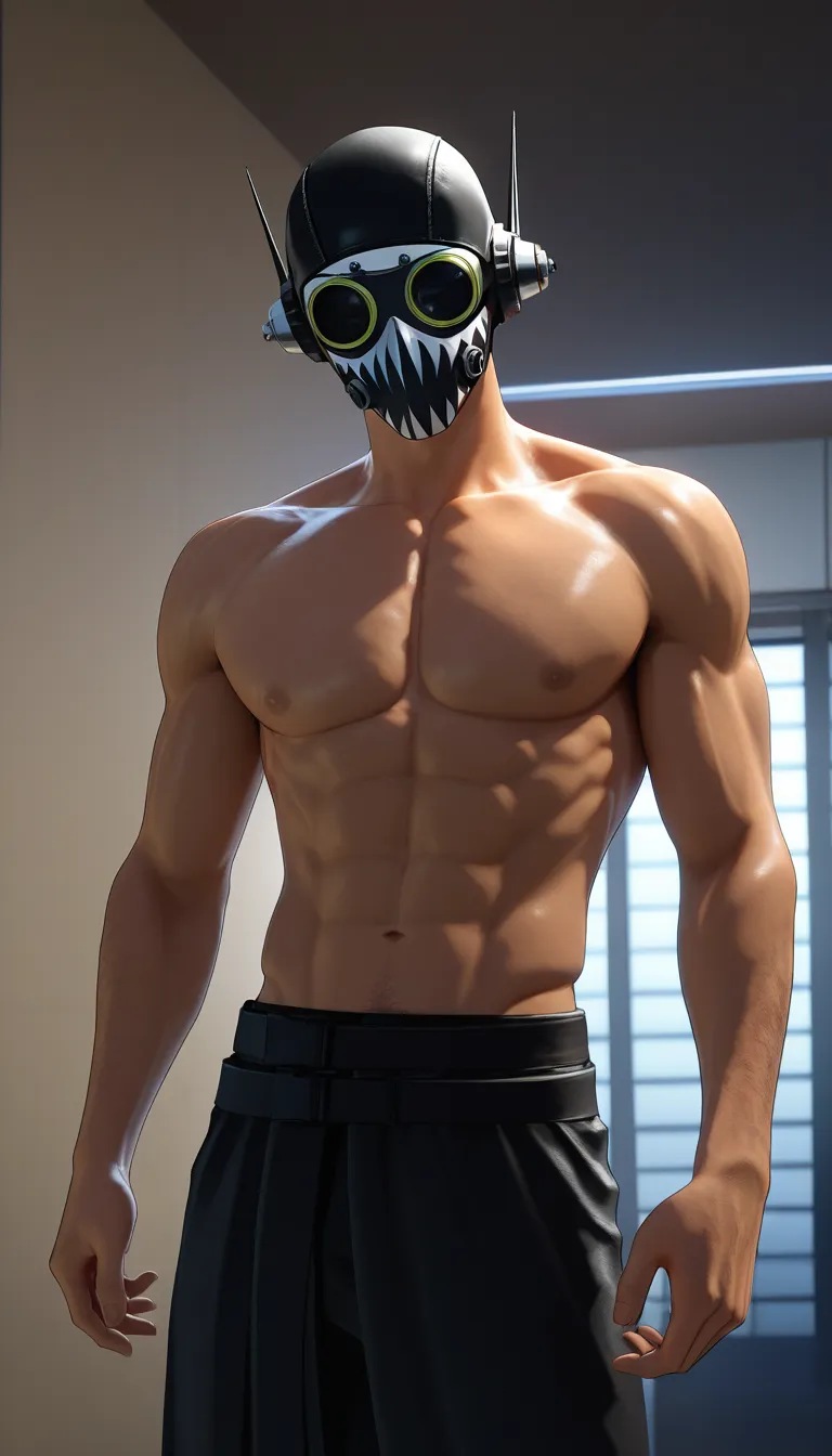 ultra detailed, 1boy, evening gown, topless, mysterious vibe, manga panel look, score_9, score_8, 3d render, octane render, subsurface scattering, ray tracing, smooth shading