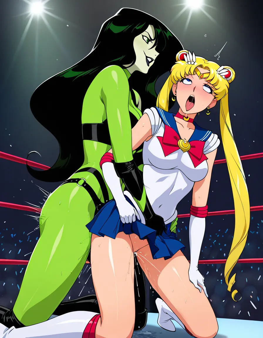 @sailor_moon , shego , 2girls yuri sex , wrestling_ring, wrestling orgasm pussy_juice, defeated,, squirting bruises, ahegao , strap-on, vaginal_object_insertion missionary, hentai_studio_quality, hentai_studio_quality, hentai_studio_quality