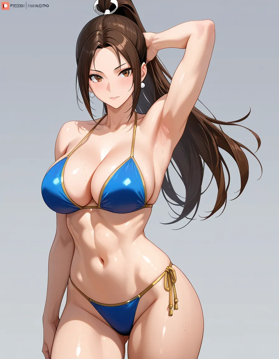 @shiranui_mai and @chun-li bikini, hentai_studio_quality