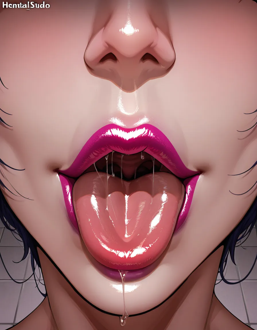 absurdres, highres, portrait , makeup thick_lips, POV, saliva_fetish bad_breath jerkbait lipstick_fetish oral_fetish, sloppy bimbo joi, french_kiss mommy_dom mommy_kink, hentai_studio_quality, hentai_studio_quality