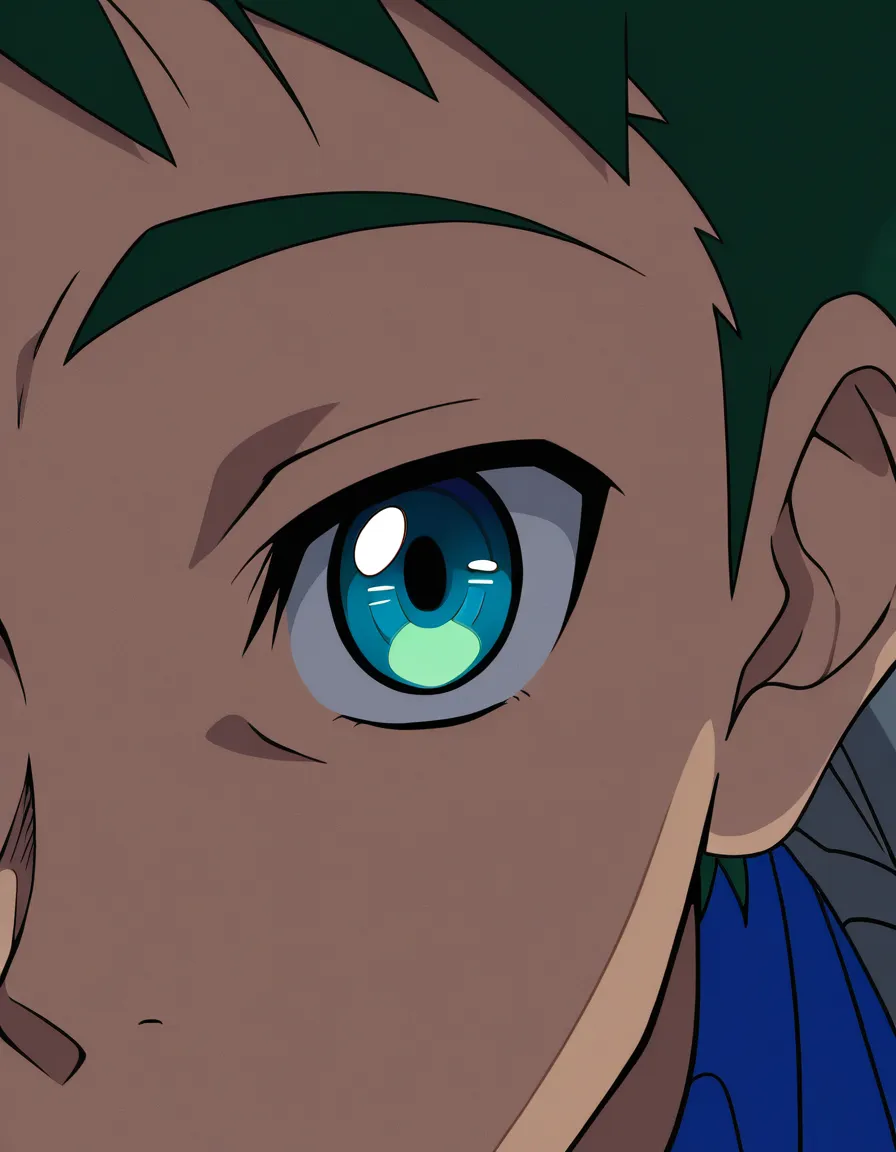 highres, vivid, 1other, pants, presenting, intense passion, extreme close-up, doujin style, (anime style:1.3), 2d, anime screencap, cel shading, flat color, @00osamio00