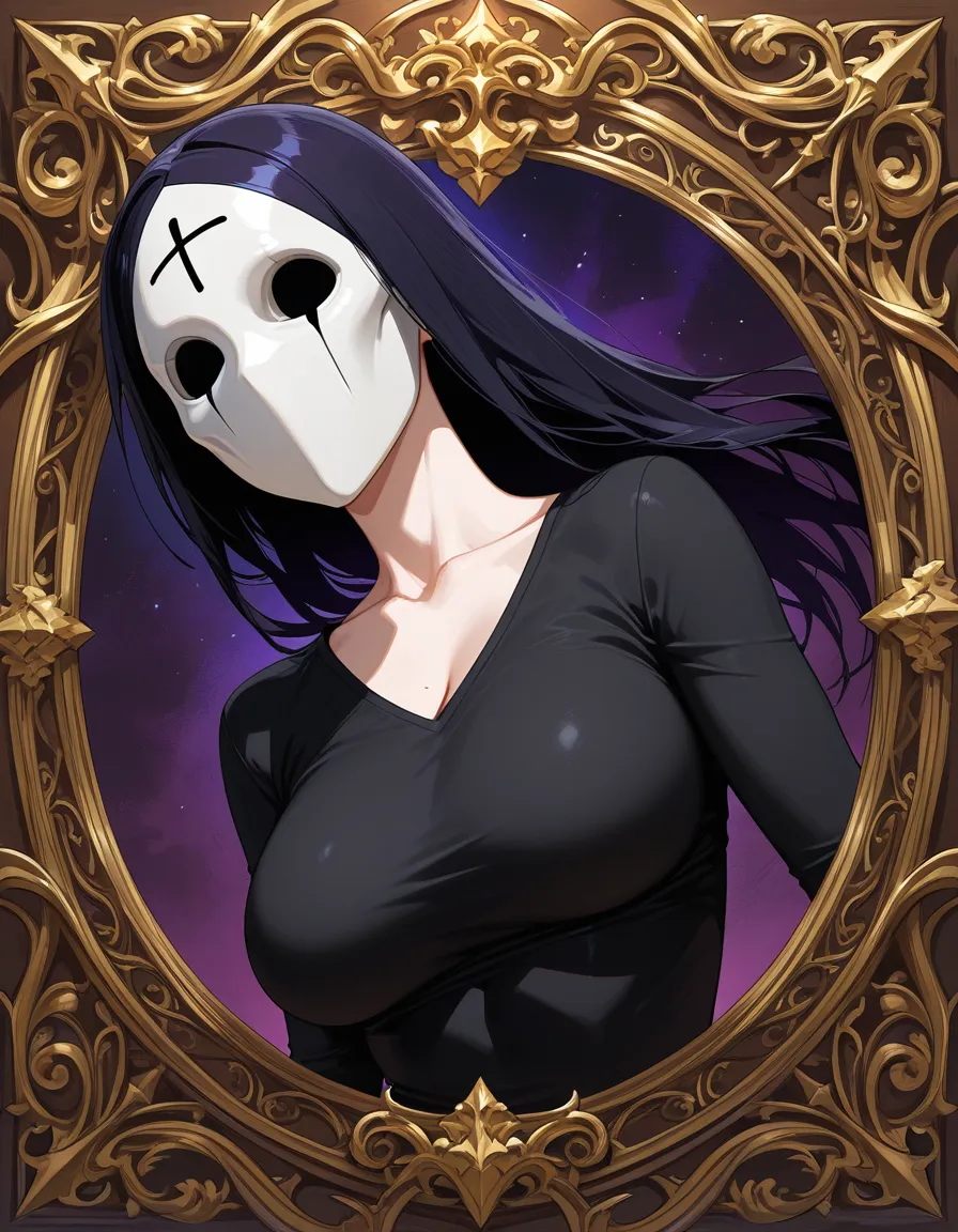 ghost busty goth vacuum upper_body, hentai_studio_quality