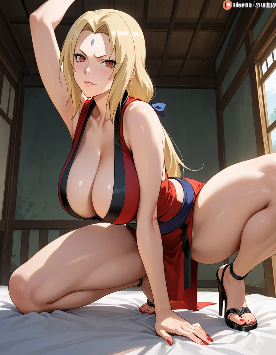 tsunade from naruto as an hooker, hentai_studio_quality