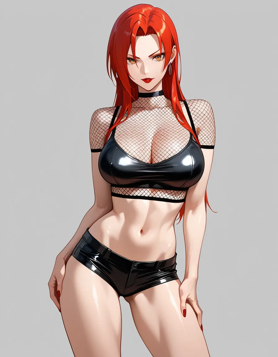 tsunade as a dirty hookerhigheels fishnet red lipstick leopard crop_top, hentai_studio_quality