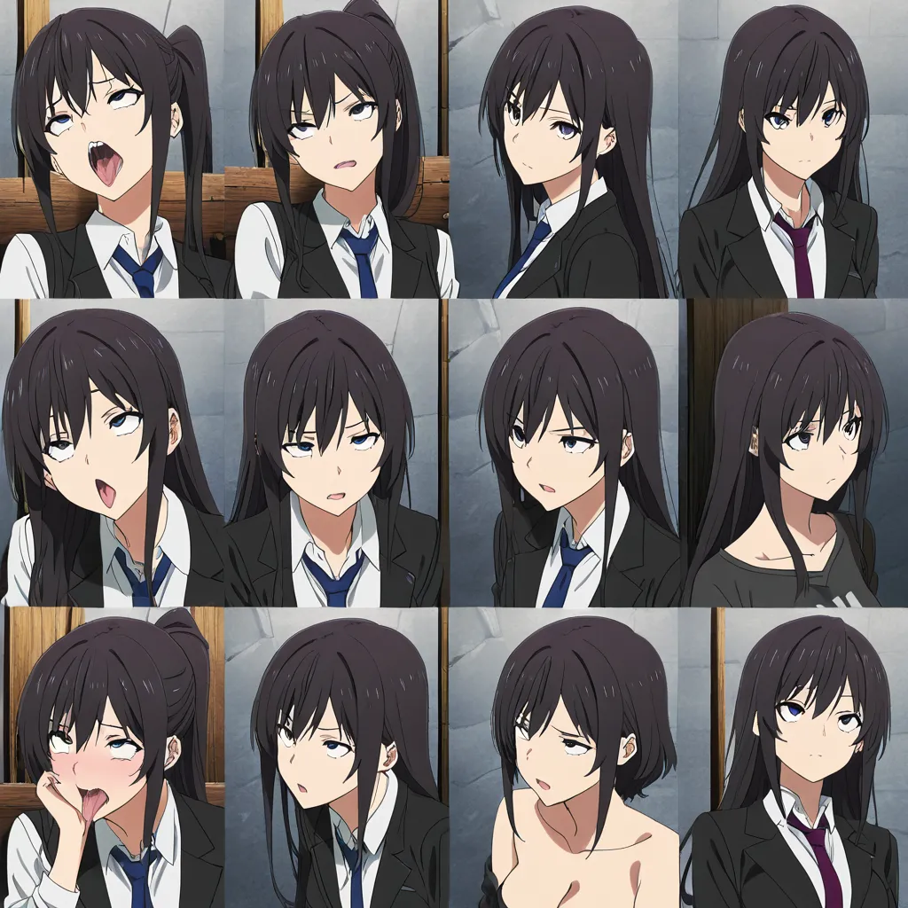 masterpiece, best quality, anime screencap, colored soft cel shading, human people only, (female_focused:1.3),  (multiple_views:0.6), medieval stocks, (extreme_ahegao:2.
4), ripped_open_teacher_uniform, eye contact, (bare_feet_and_feetsoles:1.5), expressive, (lactation:1.3),  (exposed_huge_bouncing_breasts:1.3), bare_legs, post-sex ecstasy,  covered in cum, cum_in_pussy, tongue out, saliva, shaking