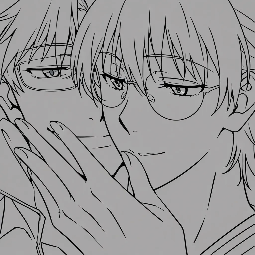 8k, sharp focus, detailed skin, portrait, couple, teasing, glasses, transparent background, lifelike render