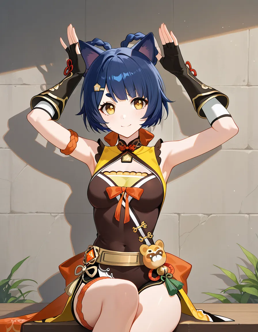 @xiangling_(genshin_impact), cat_ears, hentai_studio_quality