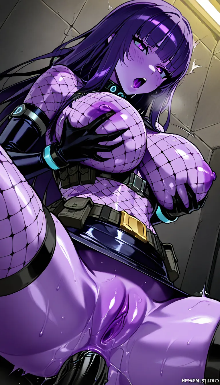 @raven_(dc) purple skin pussy_juice moaning loudly for cock grabbing_from_behind fishnet suit latex miniskirt utility belt fucked in the ass by Batman against jail cell legs_up spreading pussy deep penetration ejaculating in ass dutch_angle breast conscious view high definition hentai bright lights while @jessie_(pokemon) slowly deepthroats cock