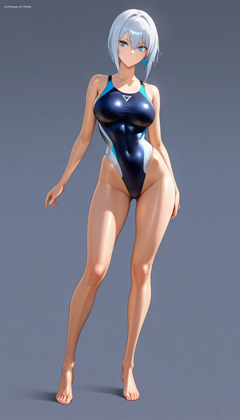(atom_cyber artstyle), highleg_one-piece_swimsuit, hentai_studio_quality