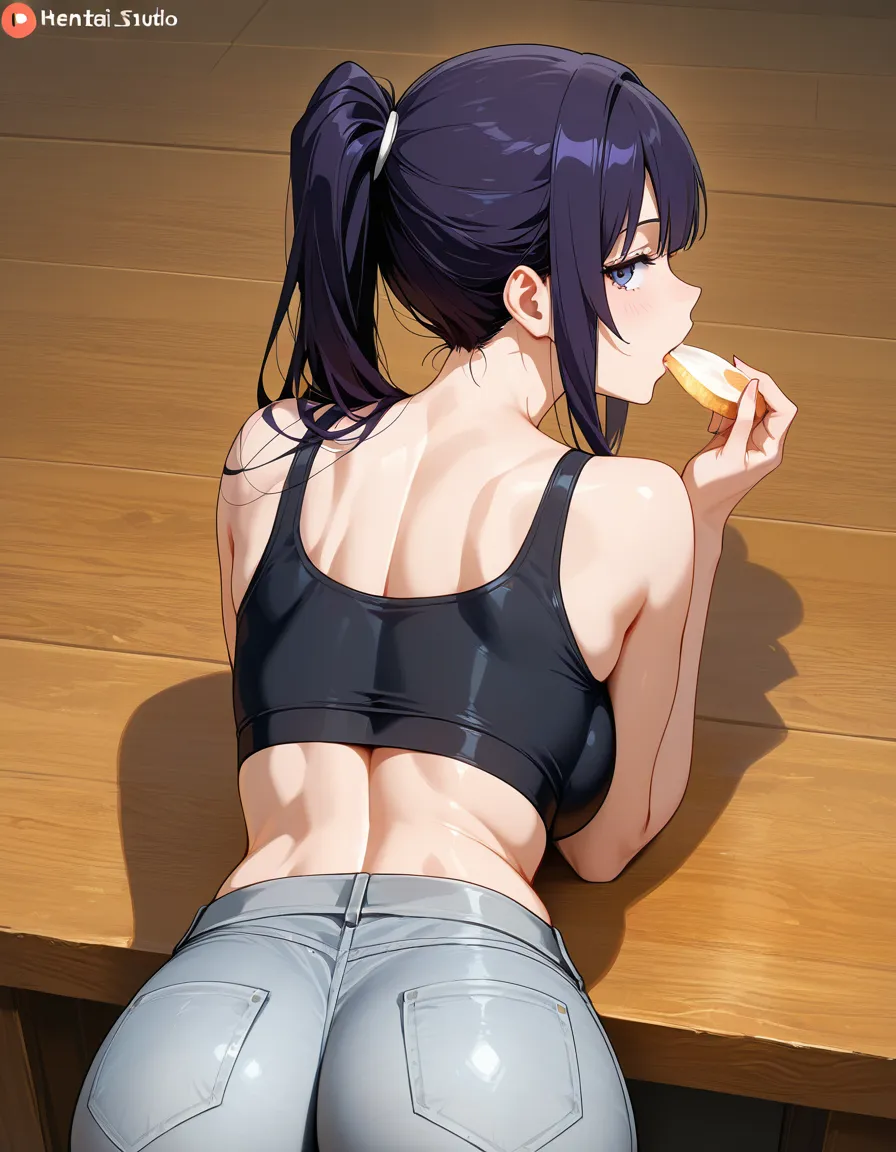 Ass eating girl, hentai_studio_quality