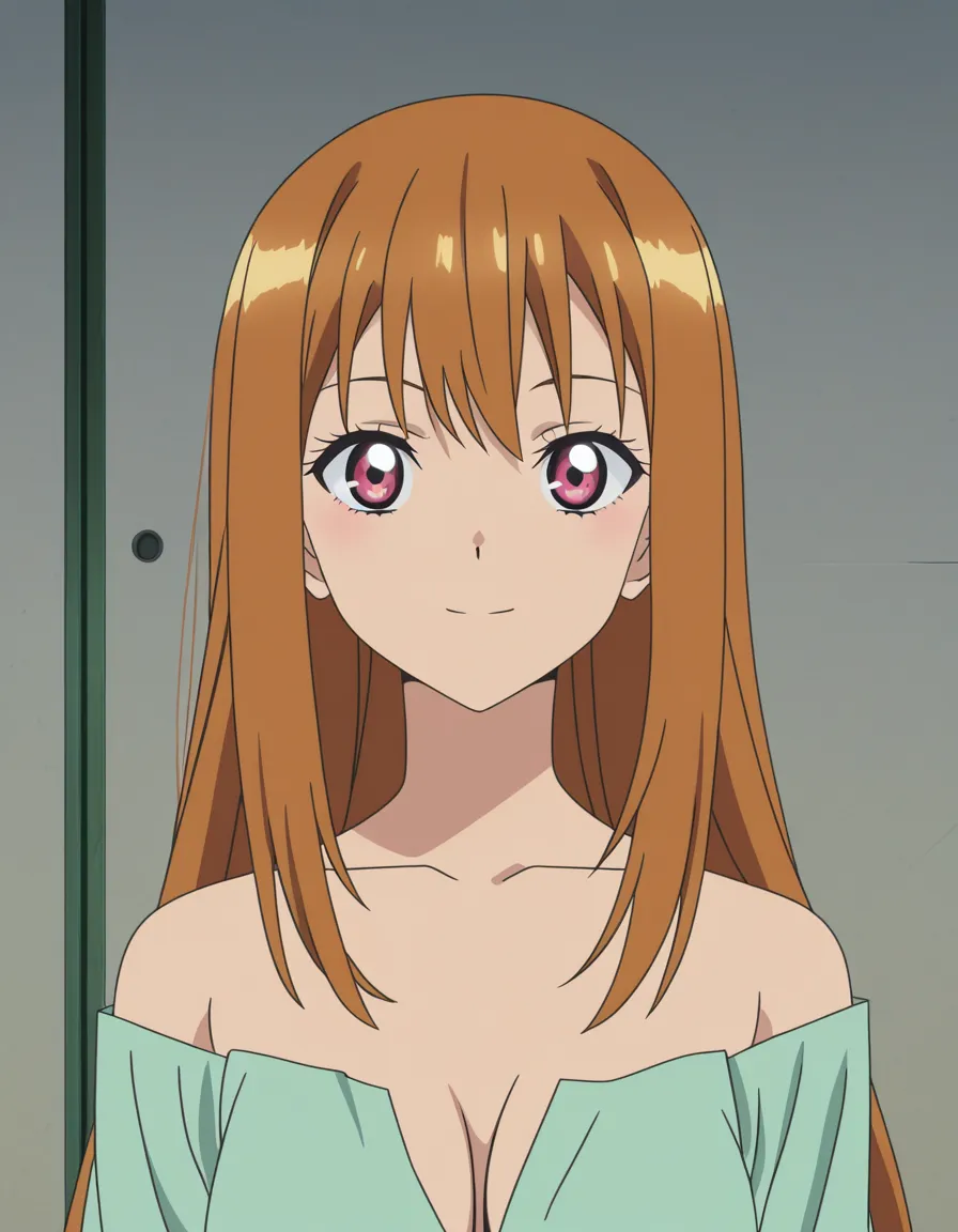 Marin kitagawa naked full_body, (anime style:1.3), 2d, anime screencap, cel shading, flat color