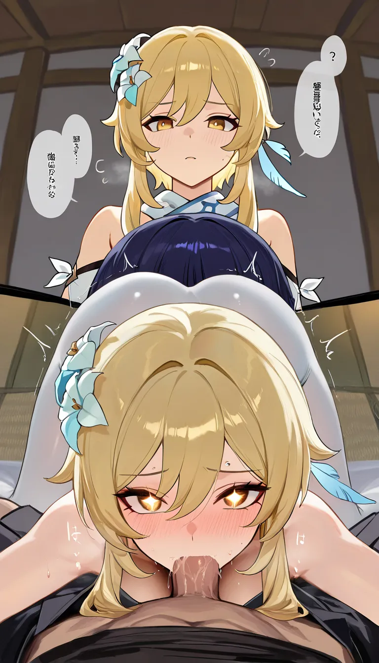 Masterpiece, best quality, highly detailed, 18+, explicit, both Scaramouche and Lumine must be fully present and visible together in the same frame, two characters only, no solo, Scaramouche (Genshin Impact) is a male, Lumine (Genshin Impact) is a female, both faces clearly visible with extremely lewd expressions, flushed cheeks, parted lips, lustful eyes, panting, Lumine being held up in Scaramouche’s arms face-to-face while he penetrates her, both in half-removed school uniforms, intimate scene, clean simple background, soft lighting, accurate character designs,scaramhoue is a man, hentai_studio_quality, hentai_studio_quality
