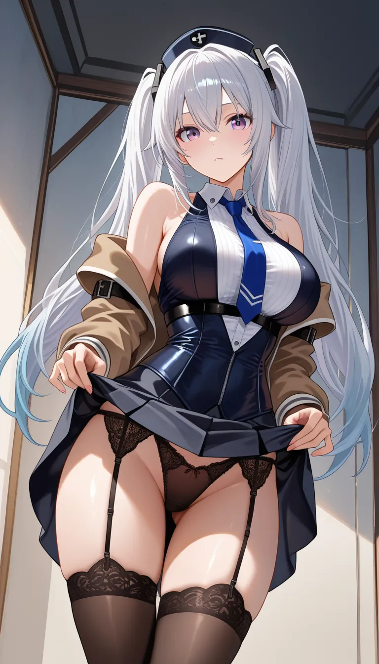 @makise_kurisu skirt_lift, hentai_studio_quality