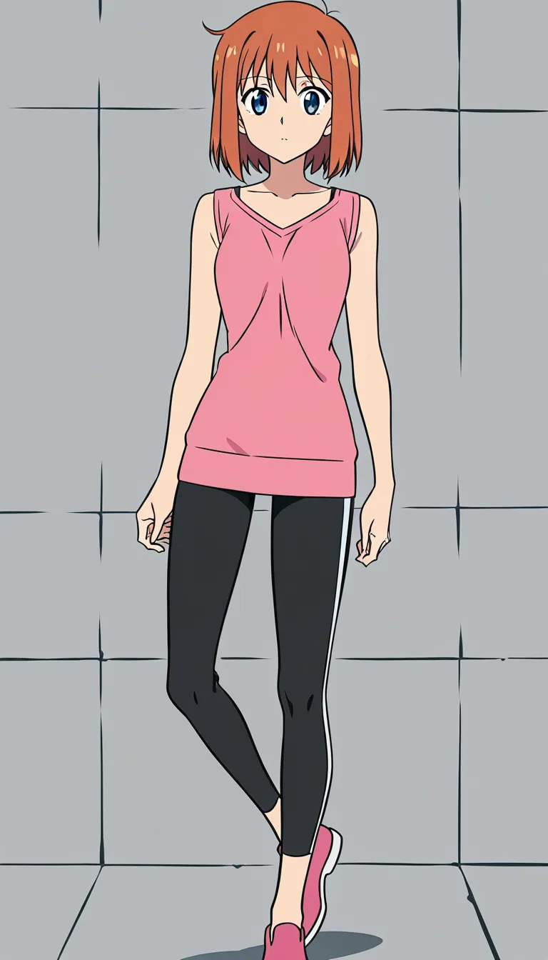 She pulls down her leggings