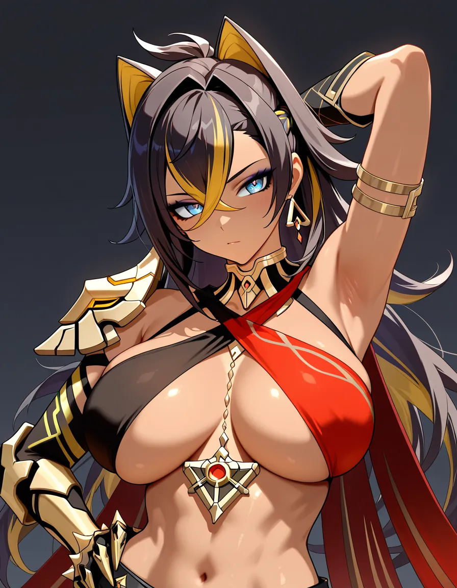 highres vivid, dehya_(genshin_impact), hentai_studio_quality