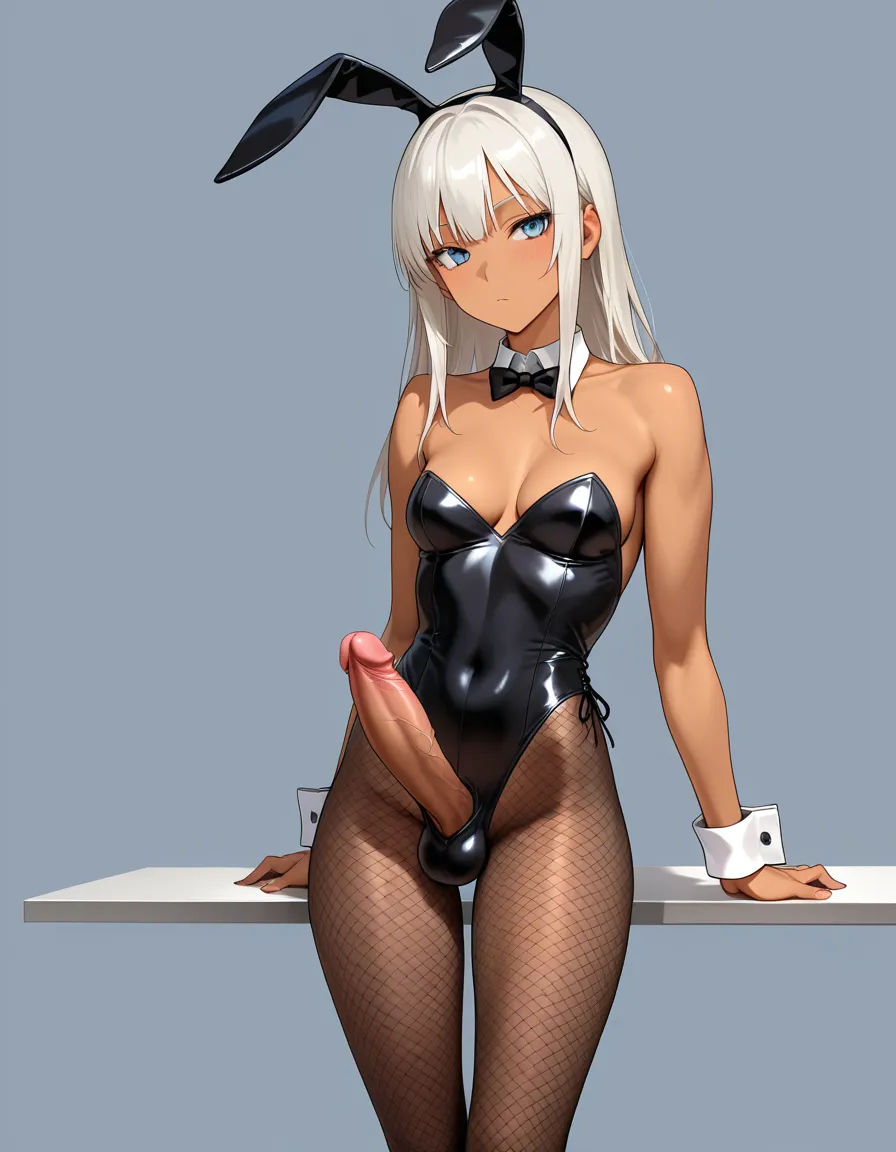 Small, short, petite, futanari, bunny ears, hentai_studio_quality