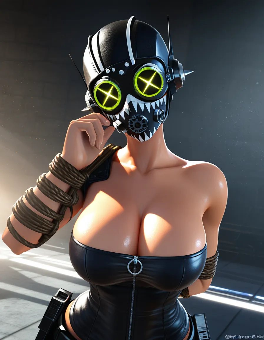 premium 3D, sharp, princess, bondage, sunlight, volumetric render, score_9, score_8, 3d render, octane render, subsurface scattering, ray tracing, smooth shading