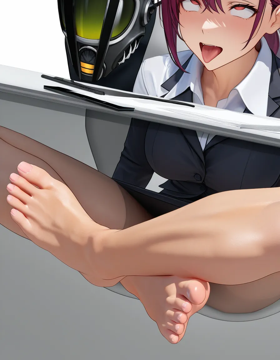 ultra detailed, office lady, ahegao, feet, white background, hentai style, score_9, score_8, 3d render, octane render, subsurface scattering, ray tracing, smooth shading