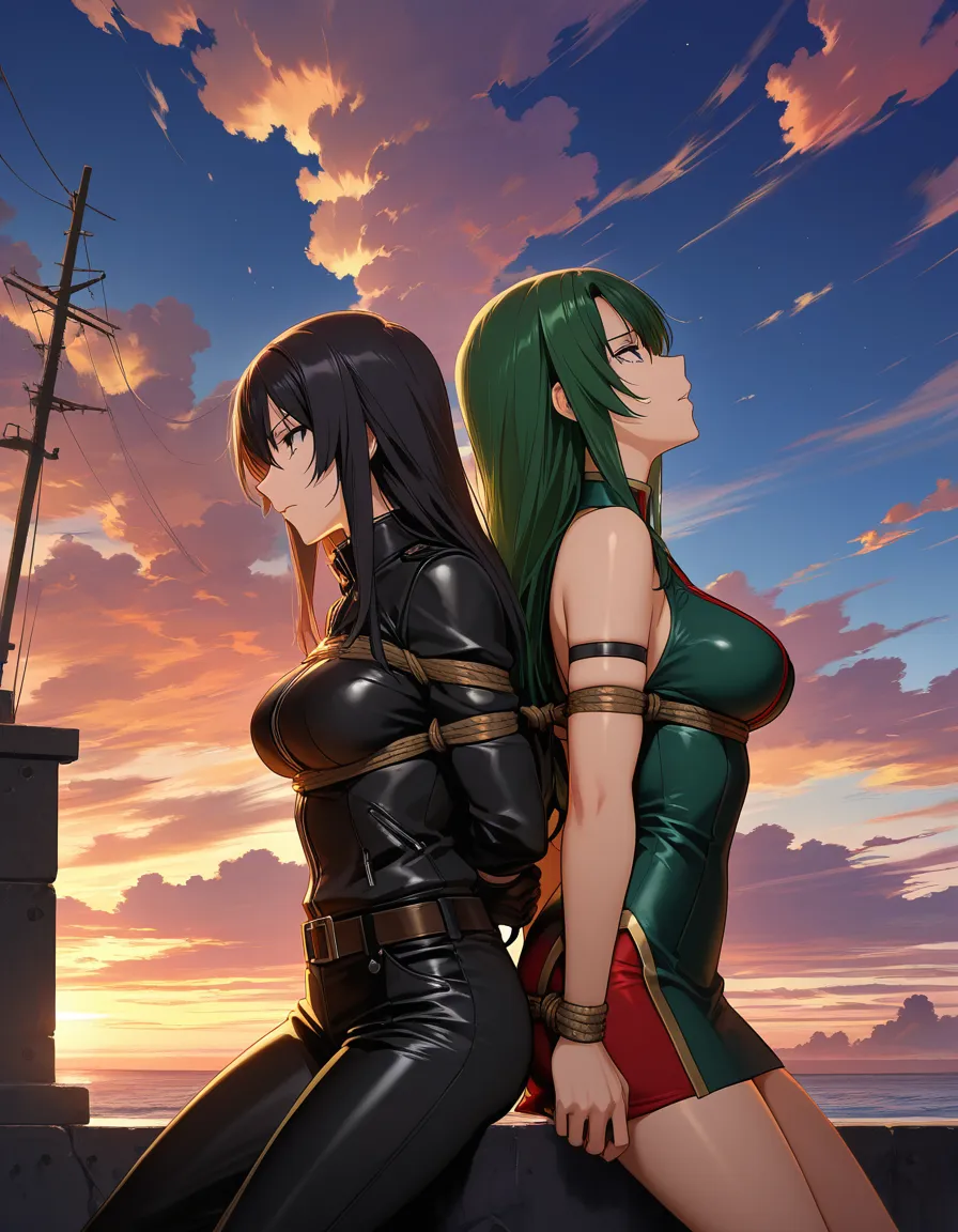 ultra detailed, couple , bondage, mole,  cloud, visual novel art; from_behind, hentai_studio_quality