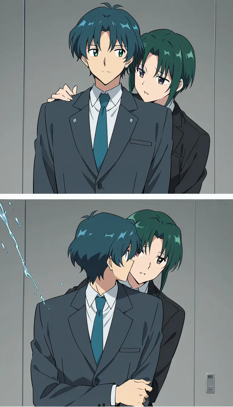 cinematic photo, 8k, 2boys, parted bangs, necktie, squirting, 8k uhd photo