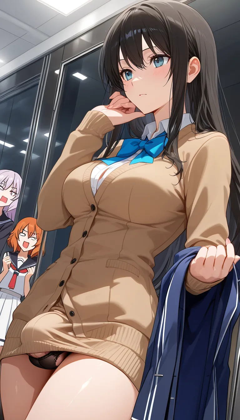 masterpiece, clean art, multiple girls, bowtie, futanari, visual novel art, hentai_studio_quality