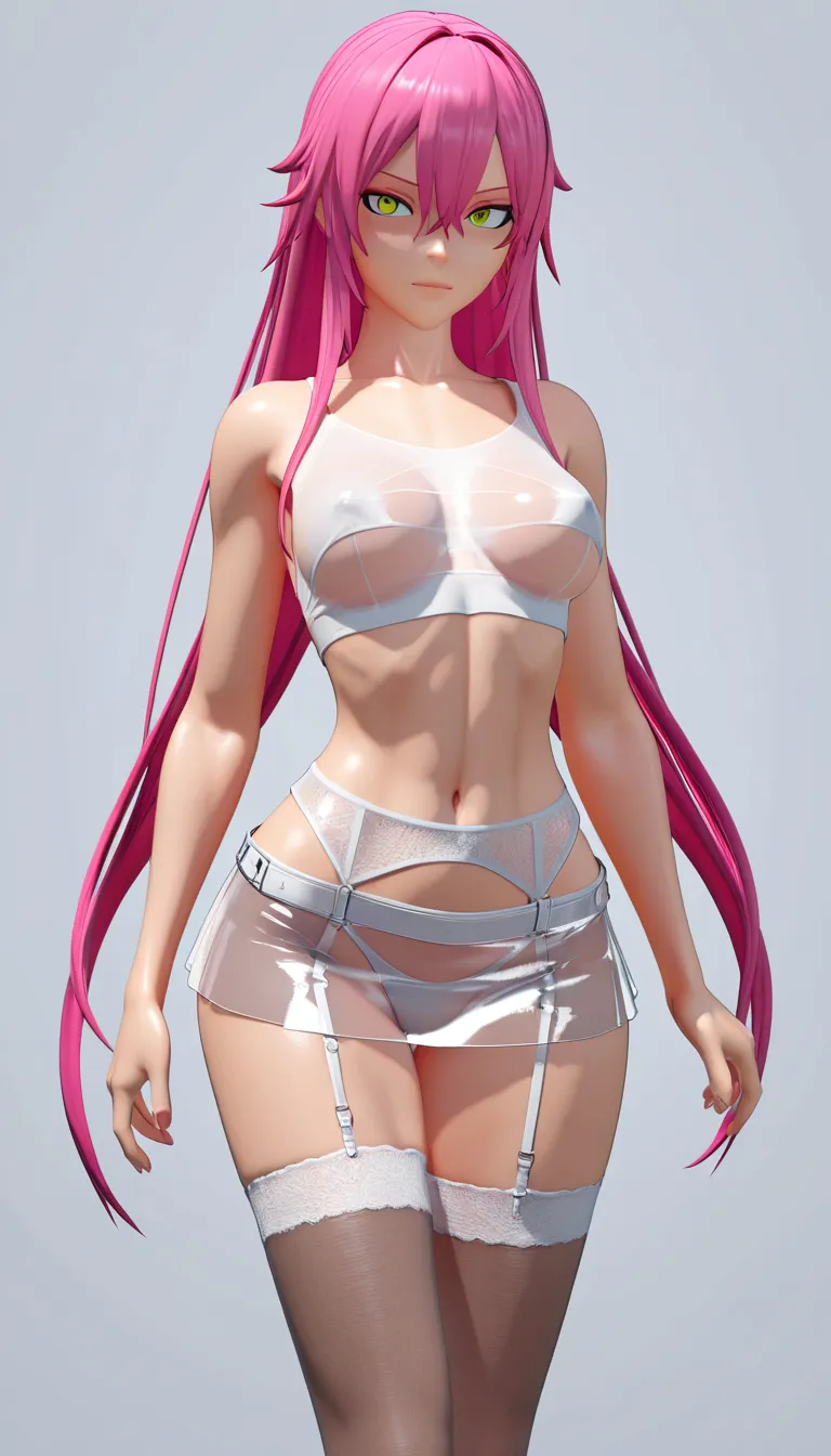 ultra detailed, masterpiece, bimbo_body, human, human_face, solo, 3d, white_skin, (absurdly_MASSIVE_GIGANTIC_tits_with_implants:1.7), slim_waist, MASSIVE_ass_and_wide_hips, stockings_and_garter_belt, micro_skirt_and_see_through_blouse, secretary, HEAVY_pink_makeup, (from_the_front:1.2), hentai_studio_quality