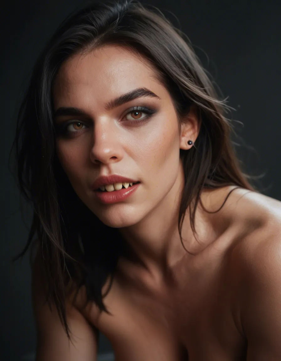 18 year old goth woman fully nude dominated with a vibrator,has fangs, score_9, score_8, candid photo, realistic skin texture, visible skin pores, film grain, depth of field, score_9, score_8, candid photo, realistic skin texture, visible skin pores, film grain, depth of field