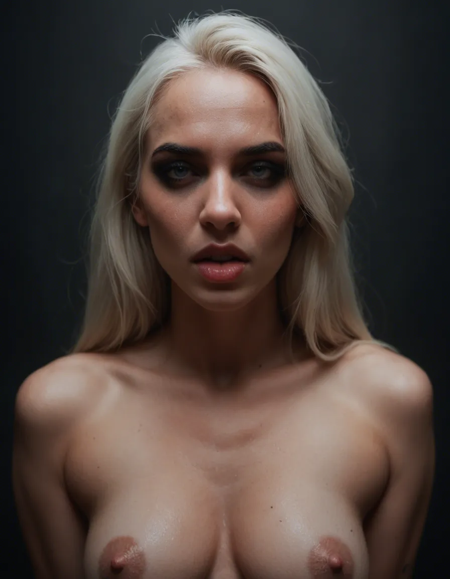 18 year old goth woman fully nude, with a vibrator, fucked, score_9, score_8, candid photo, realistic skin texture, visible skin pores, film grain, depth of field