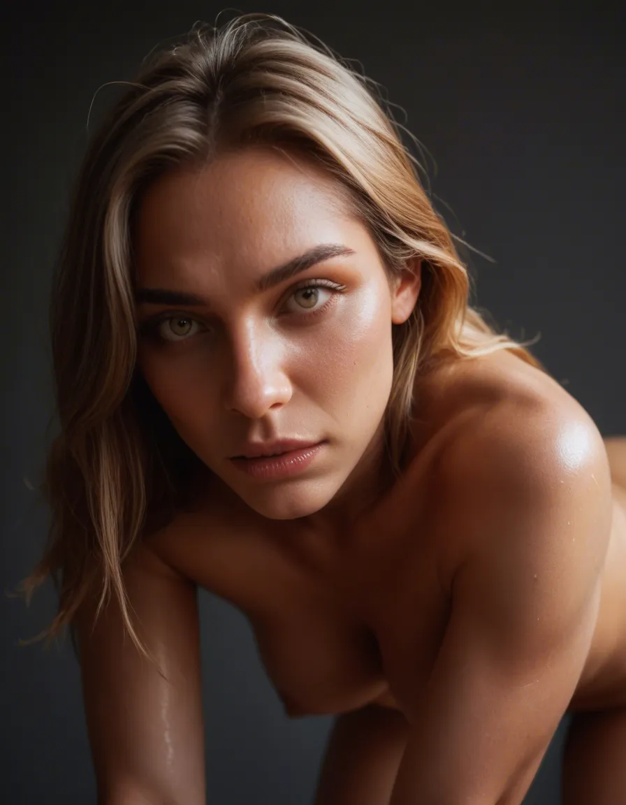8k, sharp focus, detailed skin, multiple women, shiny skin, ribbon, bent over, studio photo, score_9, score_8, candid photo, realistic skin texture, visible skin pores, film grain, depth of field