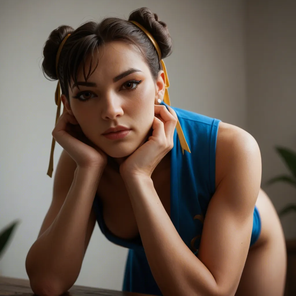 Fortnite chun li bent over spreading cheeks with hands no clothes