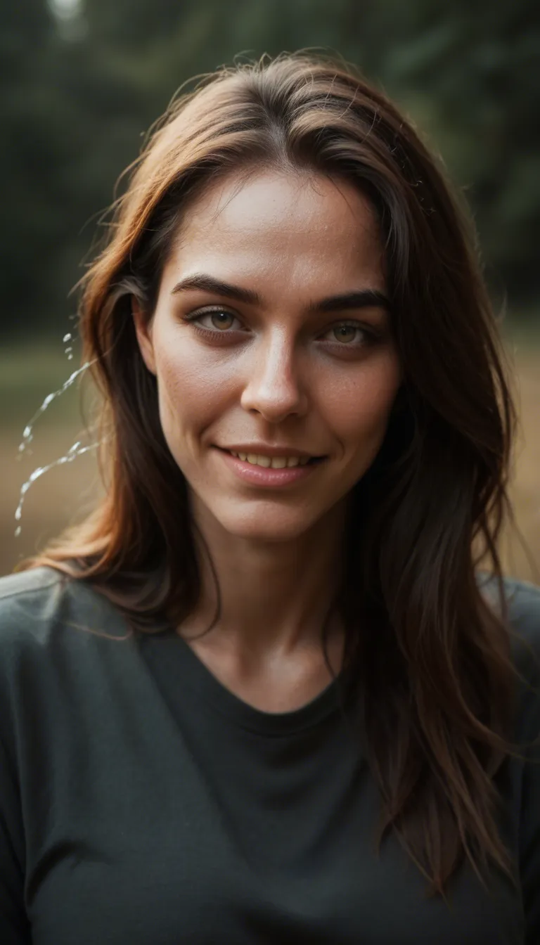 cinematic photo, 8k, solo female, squirting, shiny skin, depth of field, shy smile, dslr quality