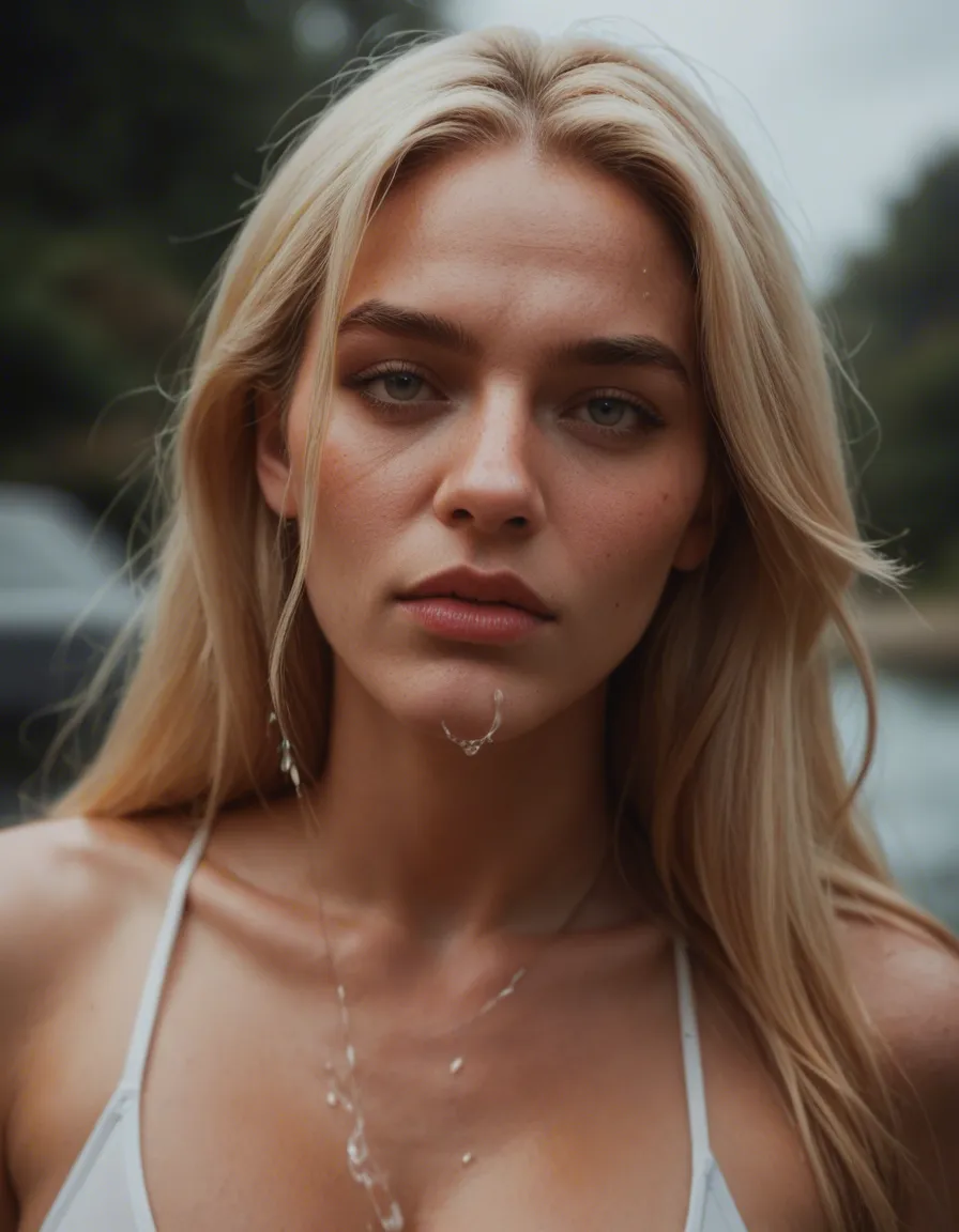 Blond women spreding her buttchecks and squirting, score_9, score_8, candid photo, realistic skin texture, visible skin pores, film grain, depth of field
