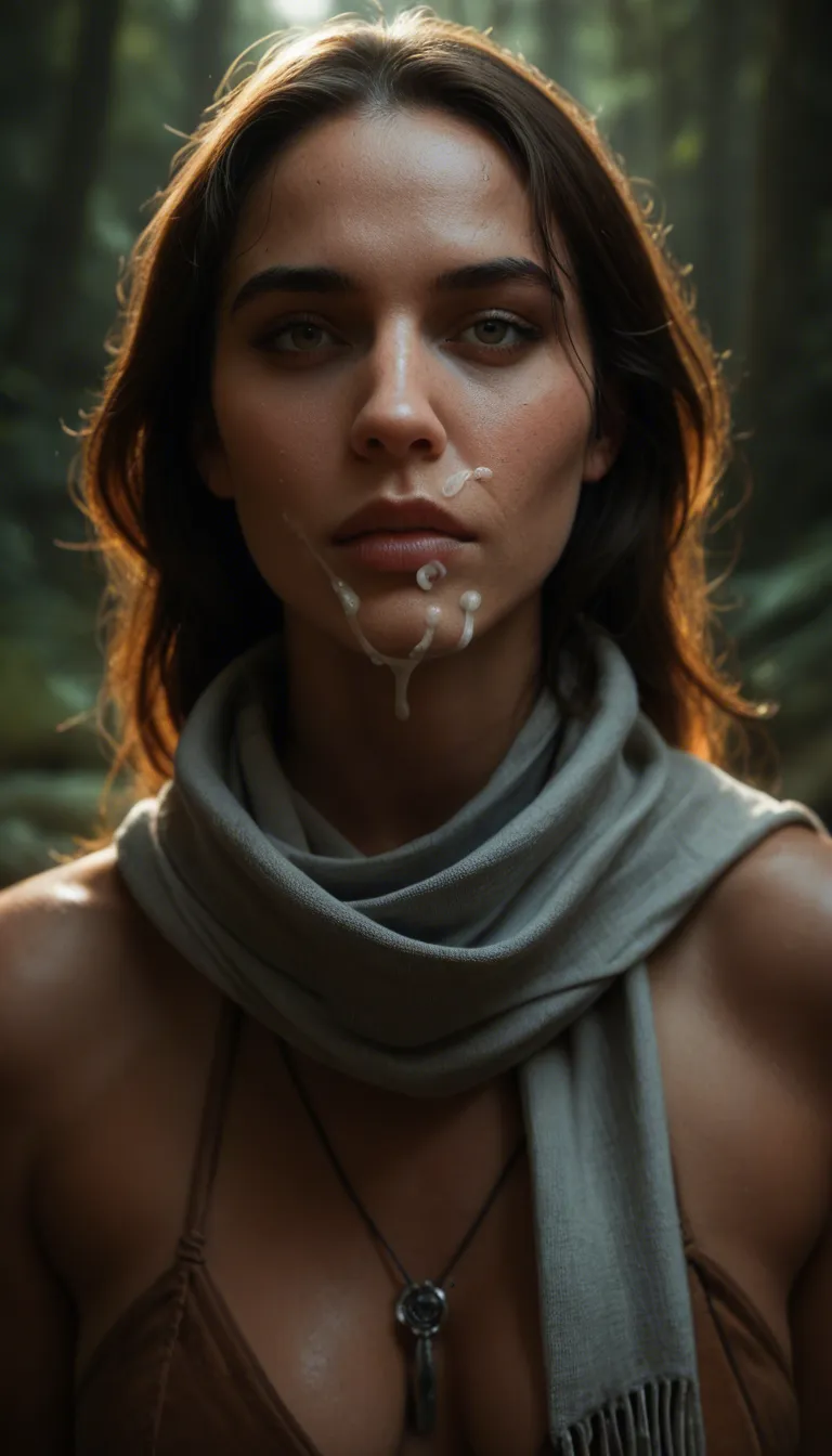 highly detailed, natural lighting, witch, cum on face, scarf, film photography
