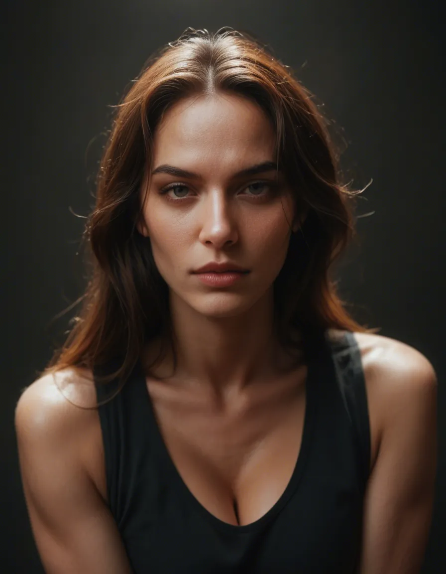 Uma mulher pegando boquet, score_9, score_8, candid photo, realistic skin texture, visible skin pores, film grain, depth of field