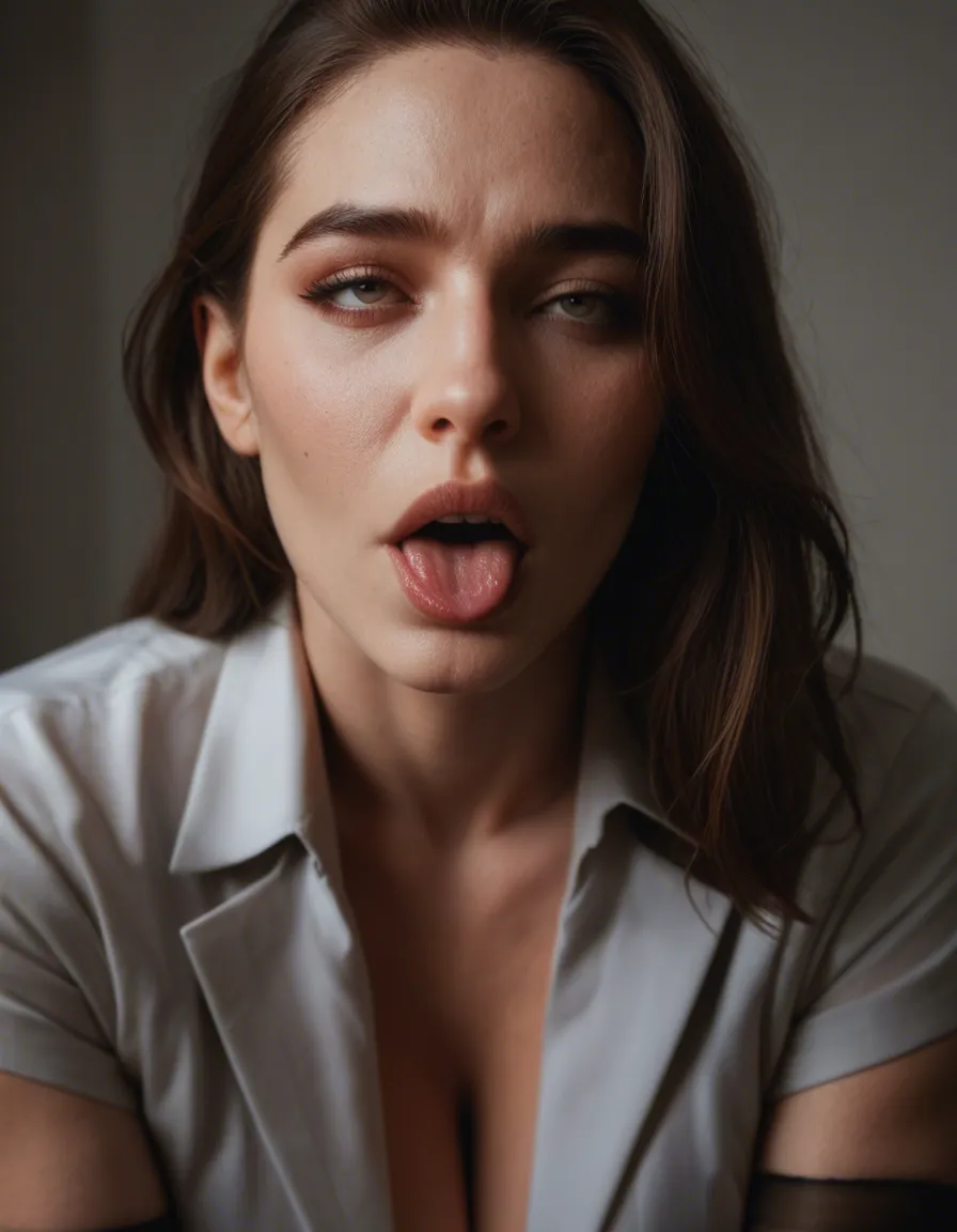 sharp focus, 8k uhd, office lady, elbow gloves, ahegao, studio photo, score_9, score_8, candid photo, realistic skin texture, visible skin pores, film grain, depth of field