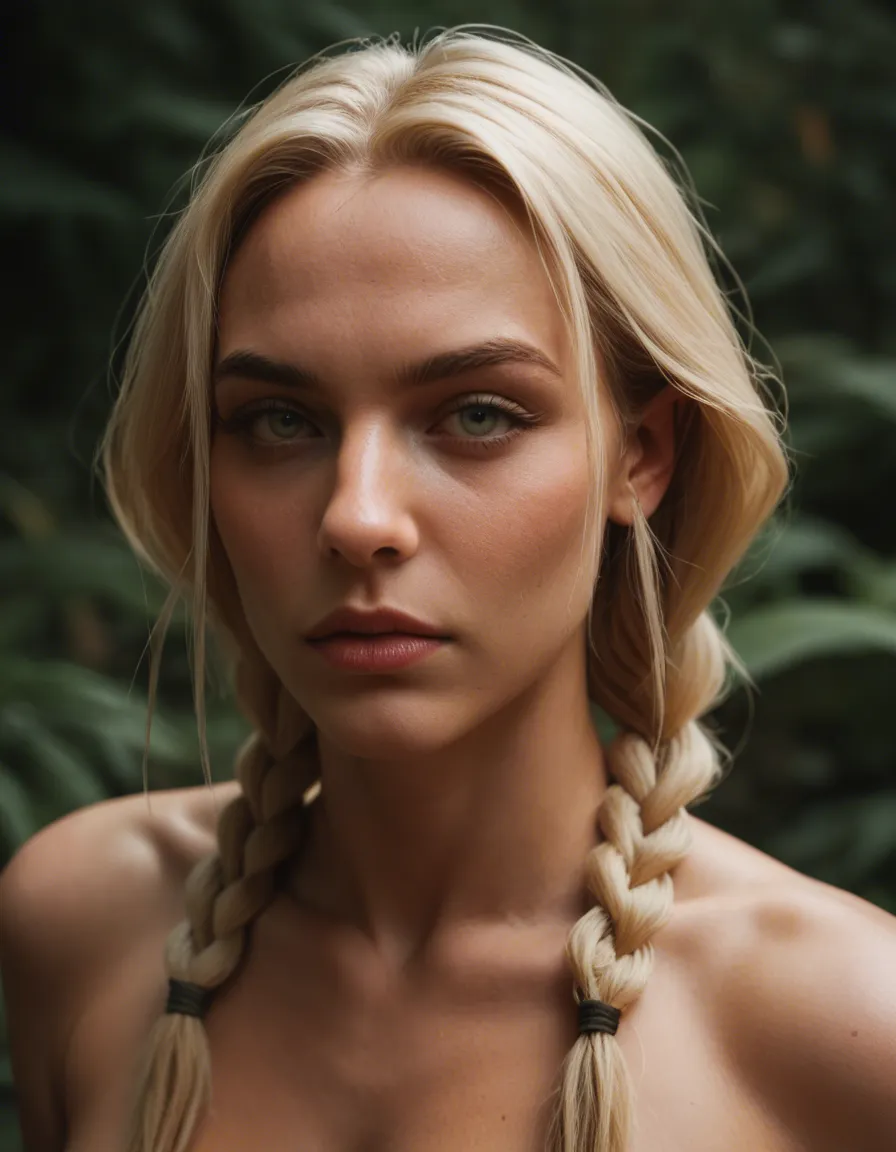 nude blonde braids porn perfect 18 year old, score_9, score_8, candid photo, realistic skin texture, visible skin pores, film grain, depth of field