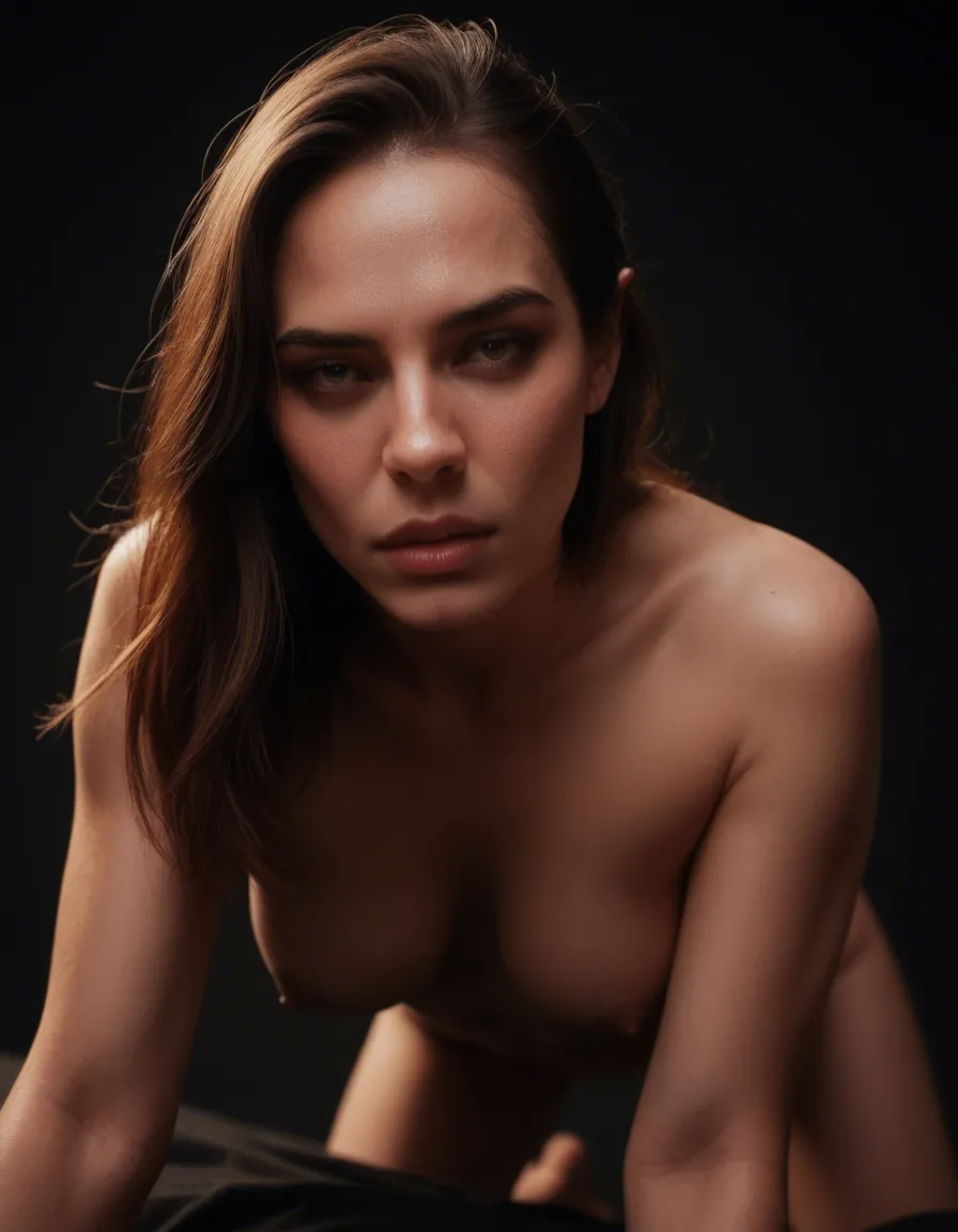 studio quality, sharp focus, succubus, doggy style, medium breasts, black background, photorealistic, score_9, score_8, candid photo, realistic skin texture, visible skin pores, film grain, depth of field