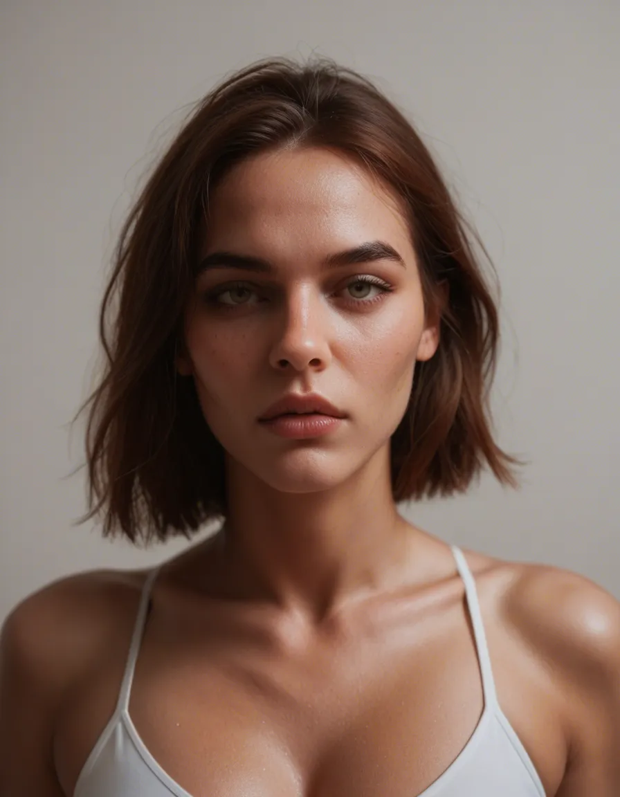 1girl, solo, egirl, score_9, score_8, candid photo, realistic skin texture, visible skin pores, film grain, depth of field