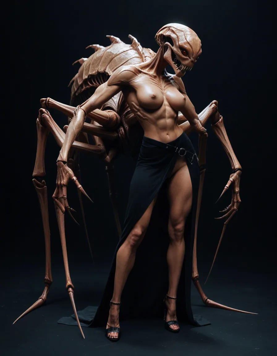 A vibrant eight-limbed, silicon-based, arthropoid, arachnoid, elegant female silicate lifeform prowls in the crystalline jungle of a strange alien planet. Cinematic scifi, bizarre extraterrestrial biology, Tyranid, Zerg, feminine, multiple mammaries, cloaca penetration. First-person POV, looking up, I am penetrating her cloaca as she crouches over me, riding my thick human cock, score_9, score_8, candid photo, realistic skin texture, visible skin pores, film grain, depth of field