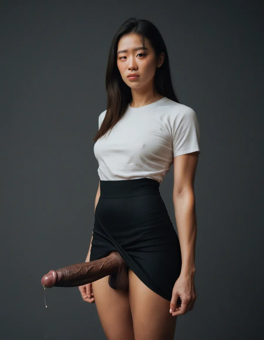 Gaunt, Skinny asian, futanari, white Caucasian pale skin, penis is long black grotesque nigger penis/bbc, skirt_lift pale_skin, standing, precum , veins , short_height, shy, nerdy, futanari, black penis, nigger_penis, bbc_penis, LARGE_PENIS, testicles veiny_penis, large_penis, huge_penis, 15in penis, very long grotesque penis, massive penis, penis_down_to_knees, full_body, pores, film grain, depth of field, 3d, score_9, score_8, 3d render Masterpeice, (knee-length penis ) #alternate_hairstyle , #greyscale , @hong_meiling , /masterpiece , /best_quality ,, score_9, score_8, 3d render, octane render, subsurface scattering, ray tracing, smooth shading