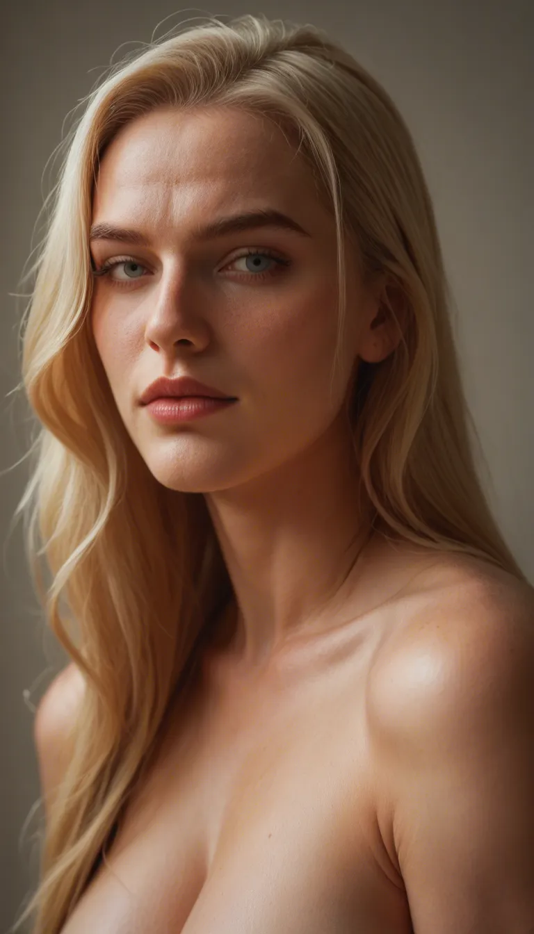 Eine sexy blonde Sekretärin wird auf einem Schreibtisch von hinten heftig genommen. Sie hat leicht lockige Haare und trägt oben nur einen weißen BH und eine flache Goldkette um den Hals. Ihr schwarzer Rock ist nach oben geschoben und man sieht ihre weißen Strapse. Sie trägt keinen Slip. Sie trägt auch goldene Armreife.