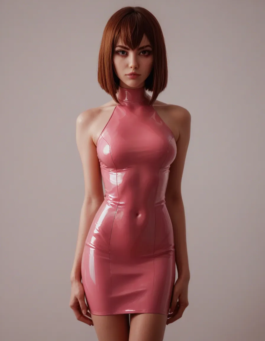 studio quality, sharp solo_focus, @makise_kurisu, accurate style, pink latex dress, bdsm, score_9, score_8, candid photo, realistic skin texture, visible skin pores, film grain, depth of field, score_9, score_8, candid photo, realistic skin texture, visible skin pores, film grain, depth of field