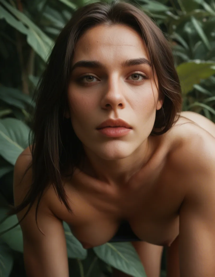 studio quality, sharp focus, extreme close-up, 5women, doggy style, collarbone, plant, natural skin texture, score_9, score_8, candid photo, realistic skin texture, visible skin pores, film grain, depth of field