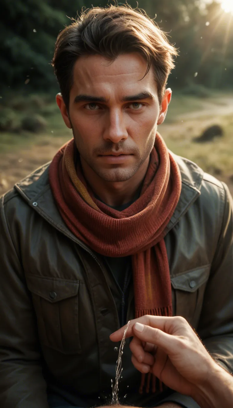 8k, sharp focus, detailed skin, POV, male focus, squirting, scarf, sunlight, nervous blush, cinematic realism