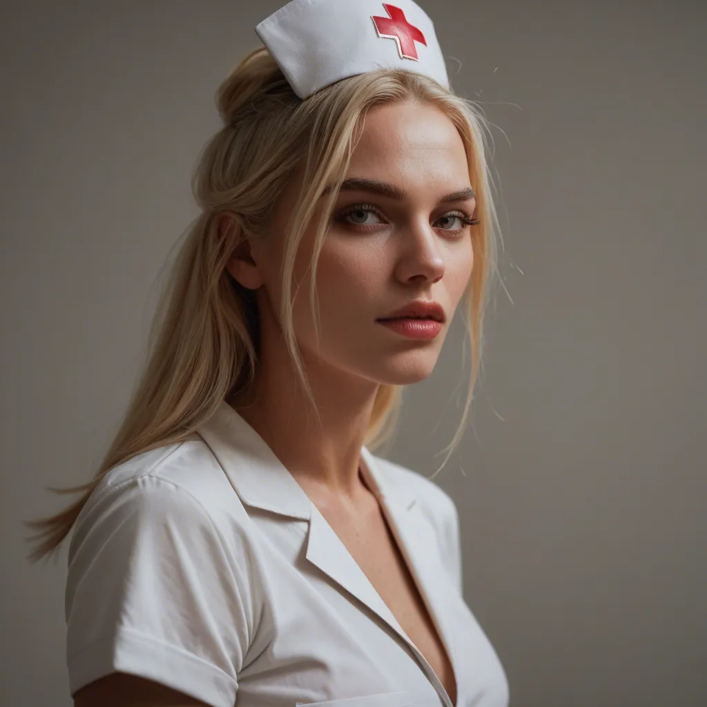 sharp focus, 8k uhd, hot nurse blonde_hair sexually_suggestive