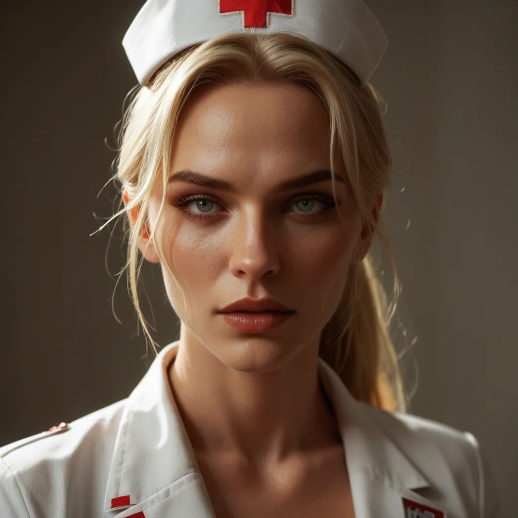 sharp focus, 8k uhd, hot nurse blonde_hair sexually_suggestive