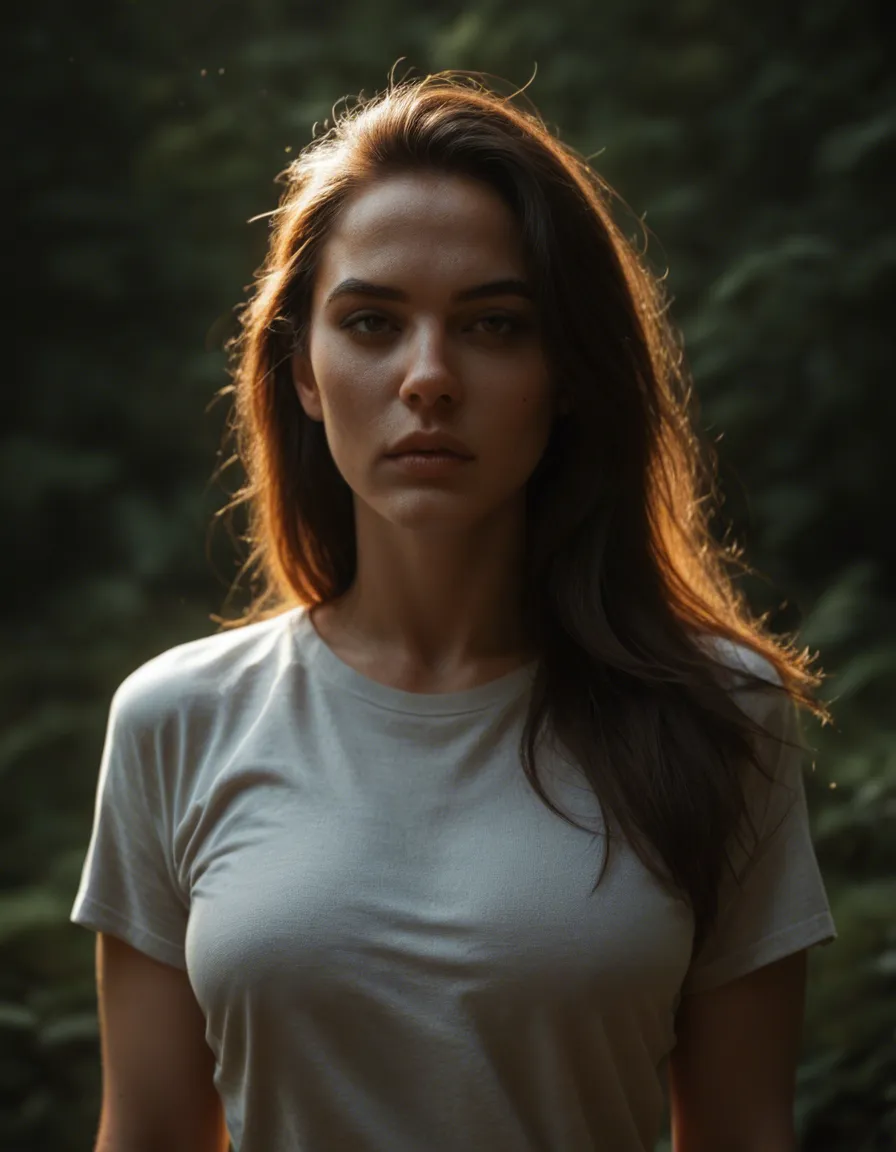highly detailed, natural lighting, solo female, shirt, futanari, 8k uhd photo, score_9, score_8, candid photo, realistic skin texture, visible skin pores, film grain, depth of field