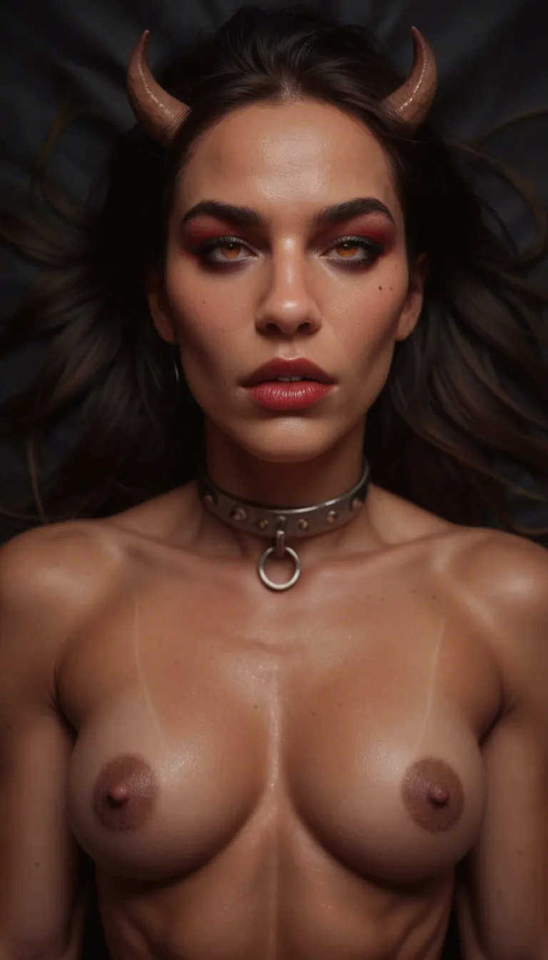 8k, sharp focus, detailed skin, from above, succubus, presenting, athletic build, studio photo, genderswap_(mtf), fucked by bbc, flat chastity cage, score_9, score_8, candid photo, realistic skin texture, visible skin pores, film grain, depth of field