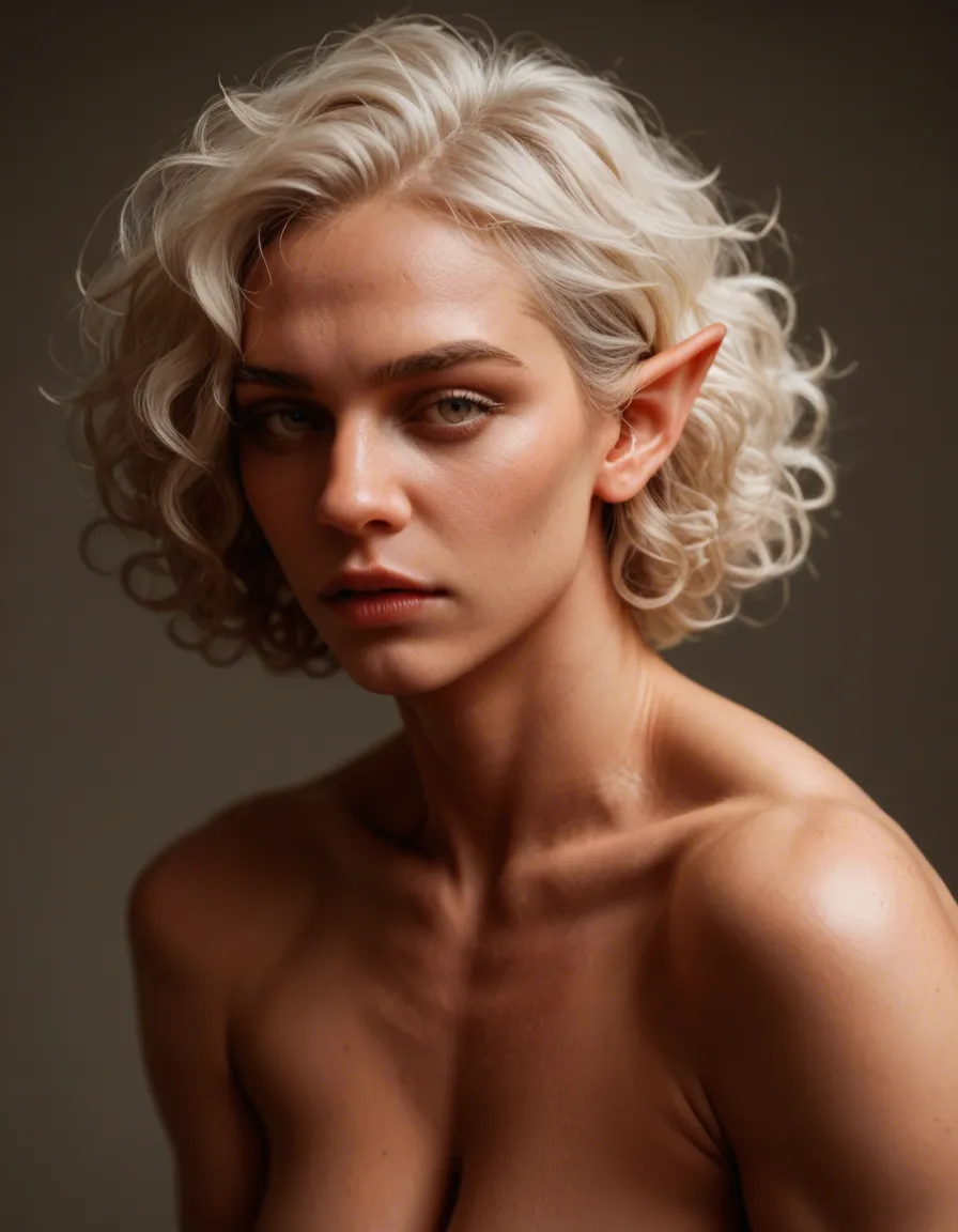 Red muscular male tiefling fucking pale, skinny and small white short curly haired elf male, score_9, score_8, candid photo, realistic skin texture, visible skin pores, film grain, depth of field