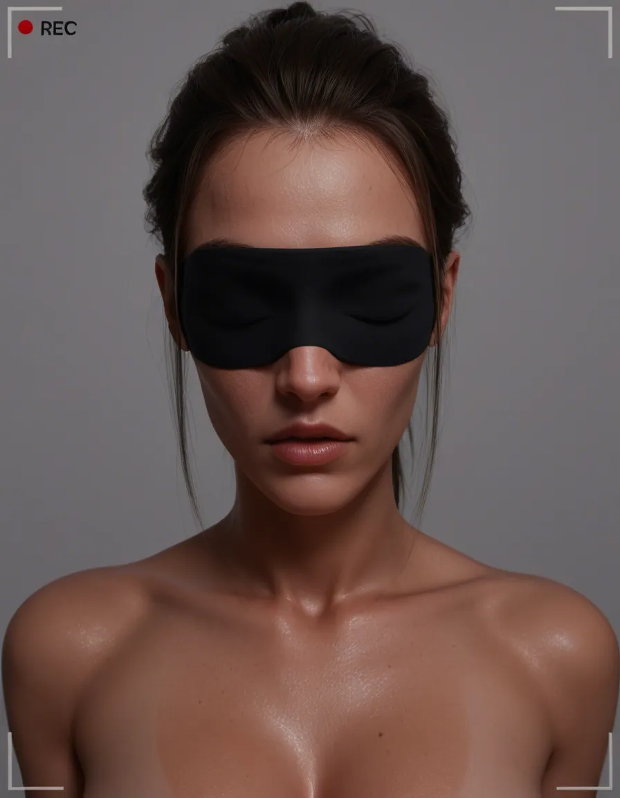 Hentai blindfolded woman ntr camera recording porn, score_9, score_8, 3d render, octane render, subsurface scattering, ray tracing, smooth shading